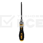 Двухсторонняя отвертка с трещеткой Deli DL626011 PH2+SL6x180 мм 6/PH2x180мм. Материал биты: Cr-V. Общая длина: 180-230 мм. Диаметр хвостовика: 6,3 мм., фото2