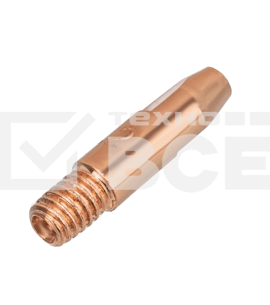 Токосъемный наконечник под проволоку Denzel 1,2 мм, М6х28, E-CU, 20 шт для MIG горелки тип 24