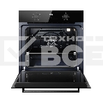 Духовой шкаф Kuppersberg HO 606 P Black line, High-Tech, 78 л, поворотное управление, утапливаемые переключатели, дисплей, таймер, 6 режимов, макс. температура 310 градусов, телескопические направляющие (на 1 уровень), цвет черный, цвет фурнитуры черный, фото2