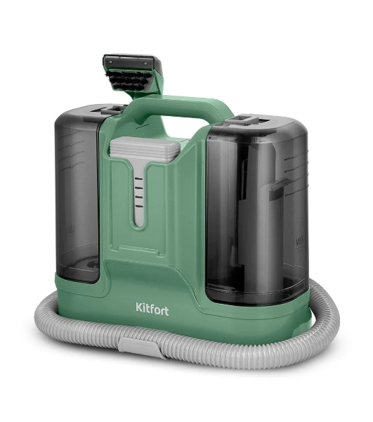 Пылесос моющий Kitfort КТ-5217 зеленый, 150 Вт, уборка влажная, пылесборник контейнер 1,8 л