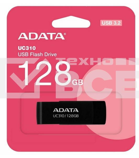 Флеш диск ADATA UC310-128G-RBK BLACK\GR 128GB