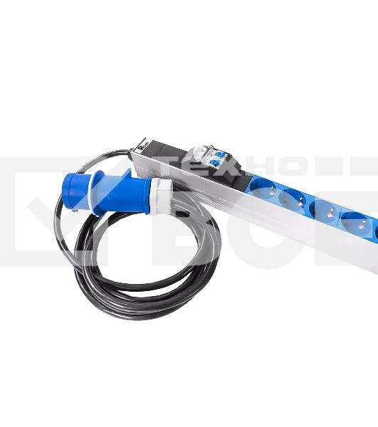 Блок силовых розеток Rem Rem-32, IEC 60320 С13, IEC 60320 С19 х 16, Shuko х 10, вход IEC 309, шнур 3 м, 1 463мм, однофазный 32А, автомат + индикатор, 