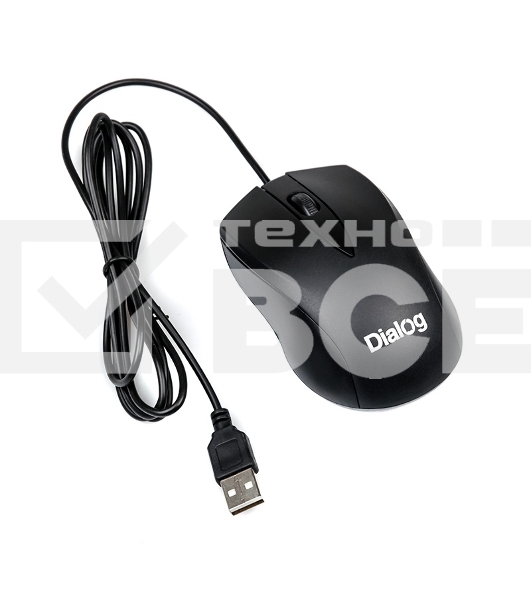 Мышь проводная Dialog Comfort MOС-15U черный, 1200 dpi, USB, кнопки - 3