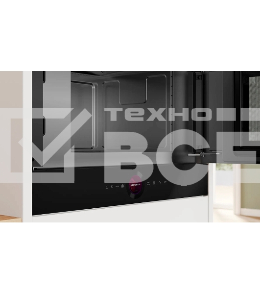 Встраиваемая микроволновая печь Bosch BEL7321B1 900Вт, 5 режимов, кварцевый гриль,инвертер, 21 л, черный, петли слева