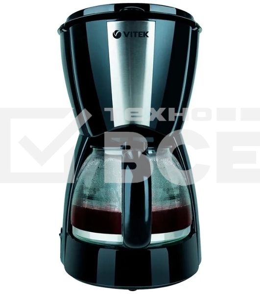 Кофеварка капельная Vitek VT-1506 ВК черный, молотый кофе, 0.7 л, 550 Вт