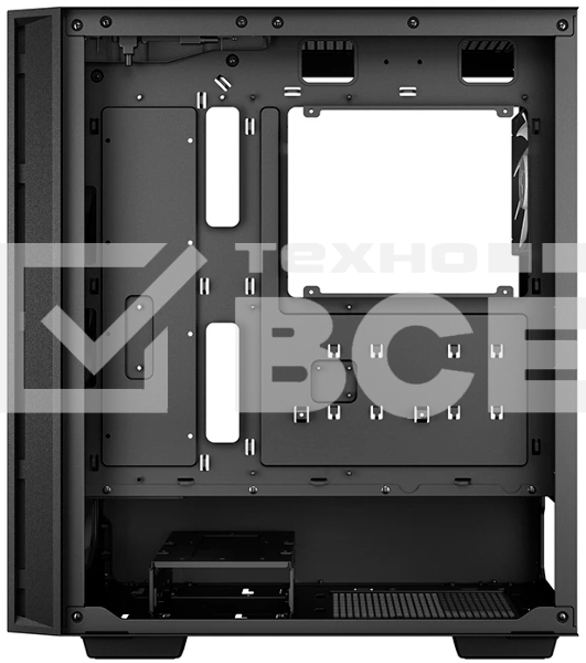 Компьютерный корпус Deepcool MATREXX 55 V4 без БП, боковое окно (закаленное стекло), 3xARGb LED 140мм вентилятора спереди, 1xARGb LED 120мм вентилятор сзади, черный, ATX