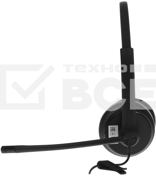 Гарнитура проводная YEALINK YHS34 Dual Дуо, Проводная, HD звук, QD, RJ9, шт