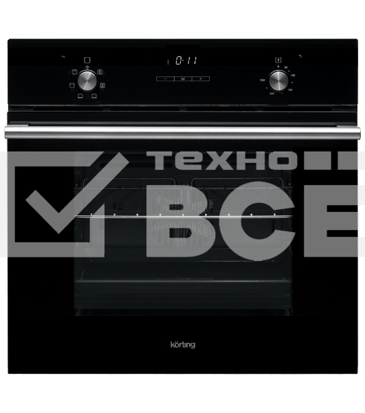 Встраиваемая электрическая духовка Korting OKB 760 FN/59.8 х 59.5 x 56 см, 6 режимов нагрева, гриль, конвекция, таймер, дисплей, черная