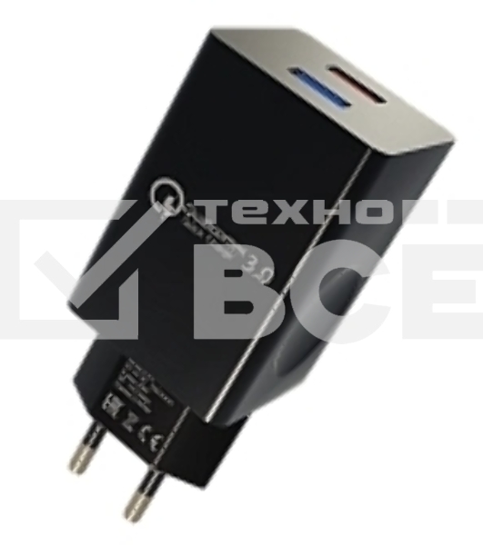 Сетевое зарядное устройство MORE CHOICE (4627151195100) NC55QCm QC3.0 черный