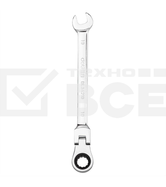 Набор комбинированных шарнирных ключей с трещоткой 8 шт Deli DL140208T Спецификация: 8,10,12,13,14,15,17,19мм. Сталь 40 Cr. Трещетка 50BV30 72Т.