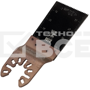 Насадка для МФИ Denzel режущая пазовая прямая, BiM, по металлу и дереву, 33 x 1,4 мм, мелкий зуб