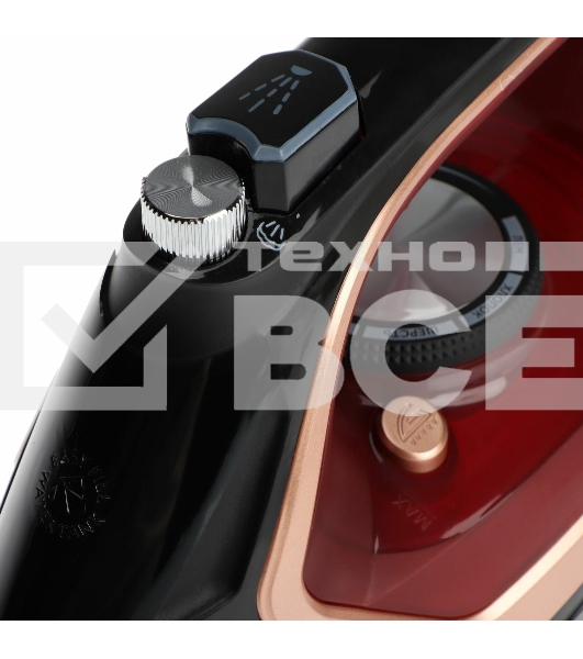 Утюг Centek CT-2313 RED 2600 Вт керамическая подошва, 350мл, паровой удар, самоочистка, капля-стоп