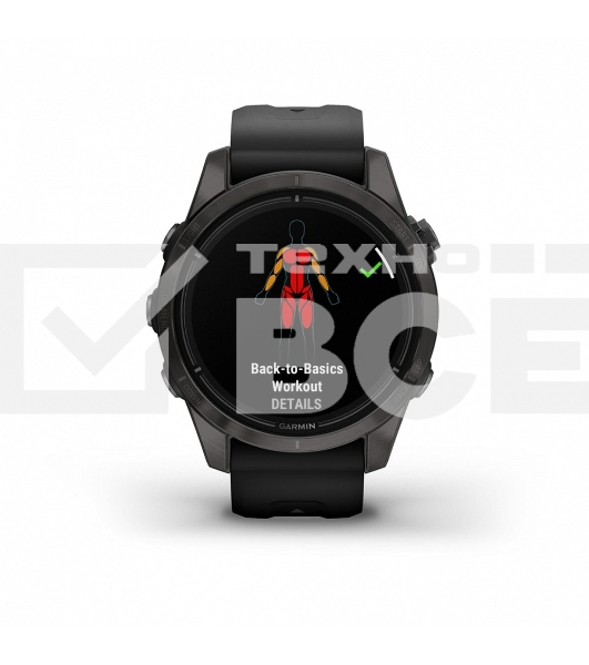 Смарт-часы Garmin Epix Pro Gen 2 Sapphire 30.4мм 1.2' AMOLED корп.черный рем.черный (010-02802-15)