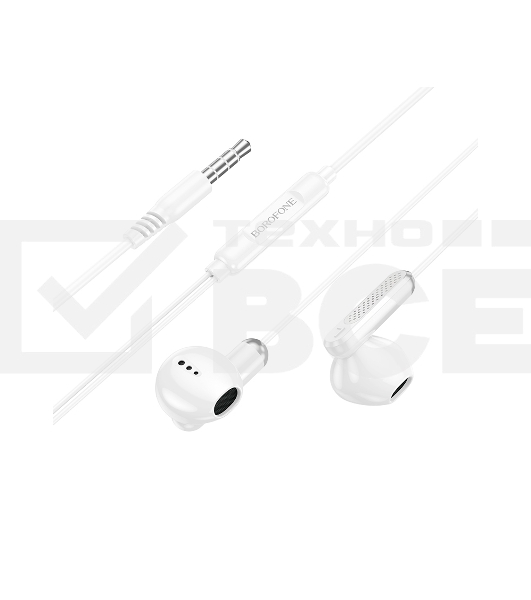 Проводные наушники Borofone BM89 Surpass белый, вкладыши