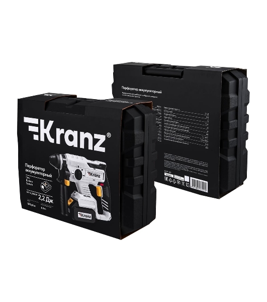 Перфоратор Kranz KR-PT-120, SDS-plus, 20 В, 2,2 Дж, от аккумулятора