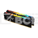 Оперативная память Kingston Fury Beast, DDR4, 16GB (2x8GB), 3200MHz, CL16, с радиатором, RGB, чёрный, фото 1