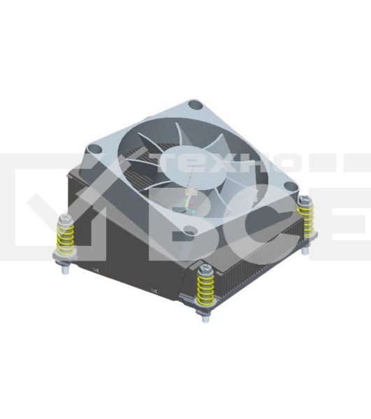 Кулер для процессора ADVANTECH 1960077101N001 медь, 3 pin, 95 Вт, 54.95 мм