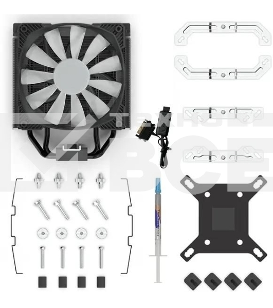 Устройство охлаждения (кулер) MONTECH Air Cooler 210 ARGB Soc-AM5/AM4/1151/1200/1700 черный 4-pin Al+Cu 210W Ret (AIR COOLER 210 ARGB)