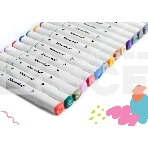 Набор маркеров для скетчинга Silwerhof двойной пиш. наконечник 1-7мм 24цв. пластиковая коробка (24шт.), фото2