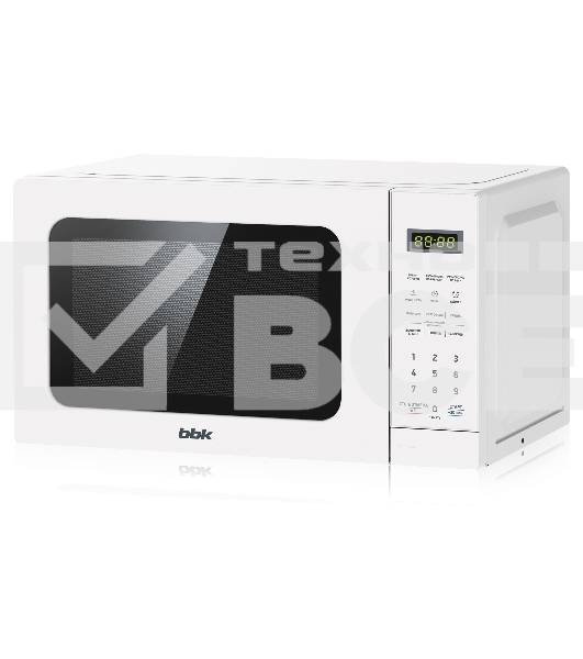 Микроволновая печь BBK 20MWS-767S/W белый, 20 л, 700 Вт, переключатели - сенсорные