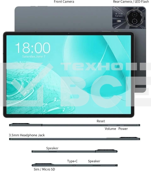 Планшет Teclast Odea S11 T606 (2.2) 8C RAM6Gb ROM256Gb 11