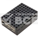 Корпус RA182 black для микрокомпьютера Raspberry Pi 3 ACD Black ABS Plastic Building Block case for Raspberry Pi 3, фото4