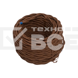 Провод Bironi B1-424-72-20 2*1,5 витой, коричневый матовый, 20 м