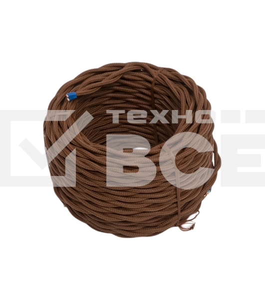 Провод Bironi B1-424-72-20 2*1,5 витой, коричневый матовый, 20 м