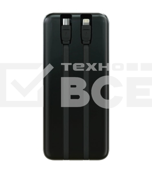 Портативный аккумулятор More choice (4620202550590) PB55-10 с кабелем 1USB 3.0A 22.5W PD - 10000mAh черный