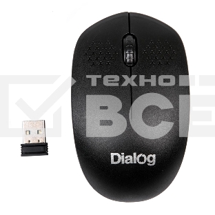 Мышь беспроводная Dialog Comfort MROC-13U черный, 1200 dpi, радиоканал, USB, кнопки - 3