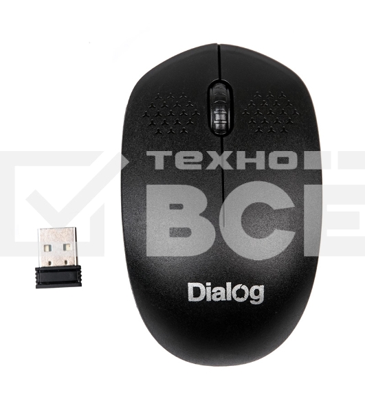 Мышь беспроводная Dialog Comfort MROC-13U черный, 1200 dpi, радиоканал, USB, кнопки - 3