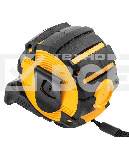 Рулетка Denzel 5 м х 32 мм, автоматич. фиксац., нейлон. покрытие, магнит. зацеп, двухстор. разметка