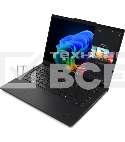 Ноутбук Lenovo ThinkPad T14 Gen6 14' WUXGA(1920x1200)IPS 400N, Ultra7 255H, 16+16Gb DDR5-5600, 1Tb SSD m.2, Intel Graphics, WiFi 6E+BT, FPR,fTPM, cam 5MP+IR, 4cell 52.5Wh, 65W USB-C, Win11 Pro China,1,4kg, 1Y