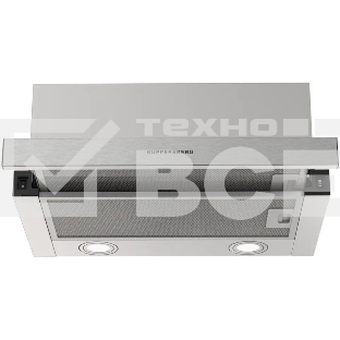 Встраиваемая вытяжка Kuppersberg SLIMHIT 50 X телескопическая, 50 см, High-Tech, макс. Производительность 750 м3/ч, 2 скорости, механическое управление, светодиодное освещение, уровень шума 51 дБ,  нержавеющая сталь