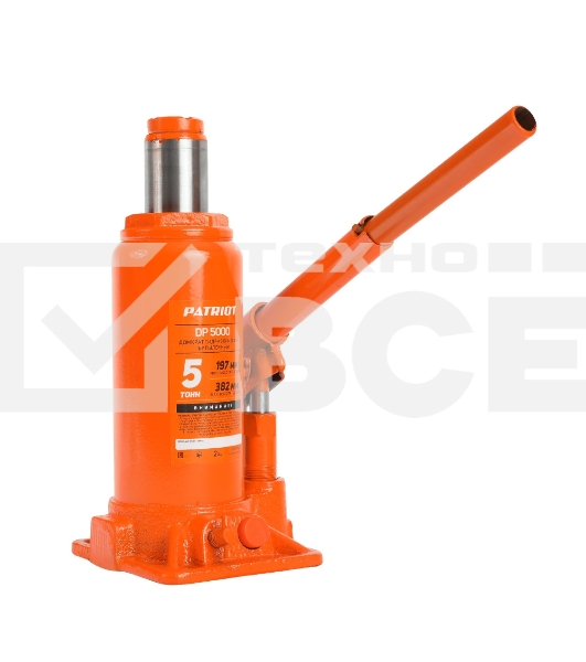Домкрат бутылочный PATRIOT DB 5000 5T