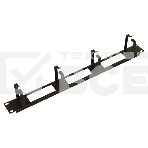 Горизонт. кабельный органайзер с окнами 19' 1U, 4 кольца, черный ЦМО, фото2