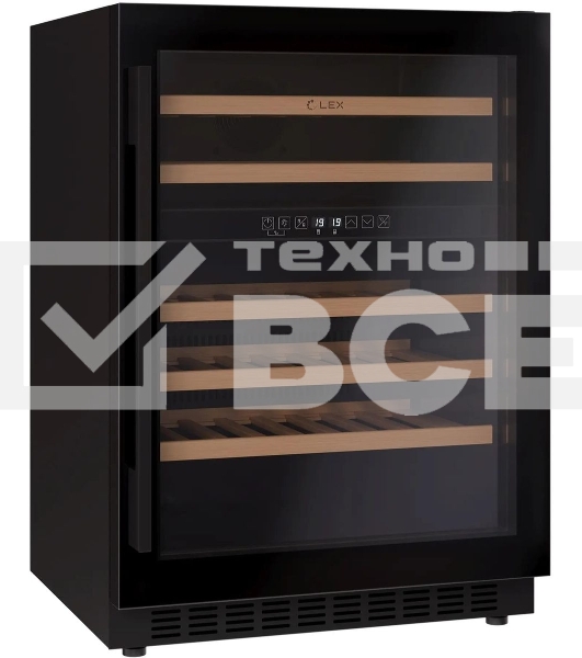 Винный шкаф LEX LWD6046BL dual zone 1-нокамерн. черный
