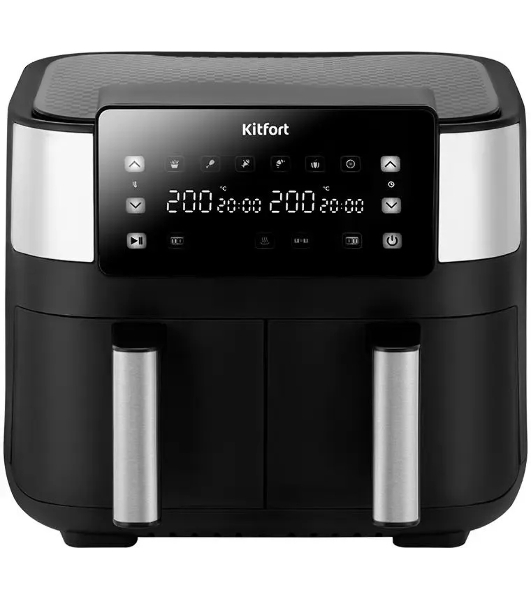 Аэрогриль Kitfort КТ-2259 черный, 2850 Вт, 7.6 л, сенсор, 6 программ