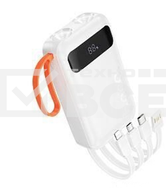 Портативный аккумулятор HOCO (6942007653367) J151 10000mAh 1USB+1Type-C 2.0A, белый