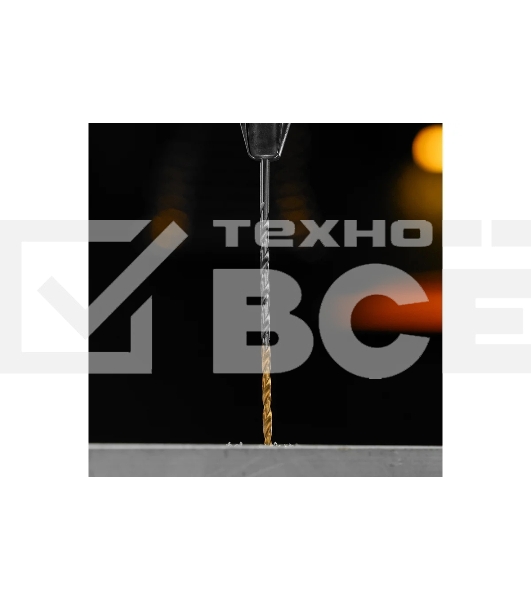 Сверло спиральное по металлу Denzel 2 х 86 мм Р6М5, Golden Tip, удлиненное, 2 шт.