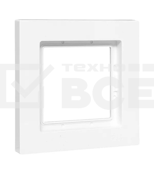 Рамка Эпика 1-местная, IP44, белая, пластик