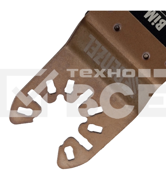 Насадка для МФИ Denzel режущая пазовая прямая, BiM, по металлу и дереву, 33 x 1,4 мм, мелкий зуб