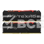 Оперативная память Kingston Fury Beast, DDR4, 16GB (2x8GB), 3200MHz, CL16, с радиатором, RGB, чёрный, фото3
