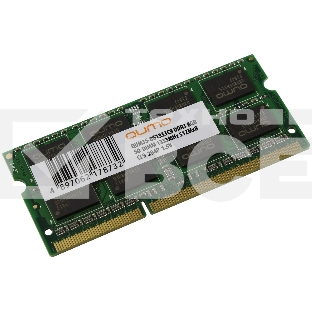 Оперативная память QUMO, DDR3, 8GB (1x8GB), 1333MHz, CL9, SO-DIMM