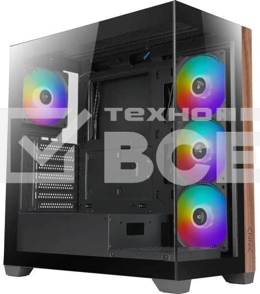 Компьютерный корпус Azza Neptune черный без БП ATX 5x120mm 2x140mm 2xUSB2.0 1xUSB3.0 audio bott PSU