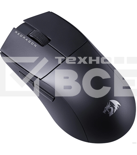 Мышь беспроводная Defender Redragon K1ng 4K Pro черный, 26000 dpi, радиоканал, Bluetooth, USB, кнопки - 5