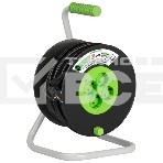 Удлинитель силовой ЭРА GREEN LINE KAT-3x1.5-30m Greenline на катушке пластик 4 розетки с заземлением 30м ПВС 3x1.5мм2, фото 1