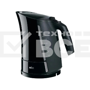 Чайник электрический Braun Multiquick 3 WK300 оникс, 2200 Вт, 1.7 л