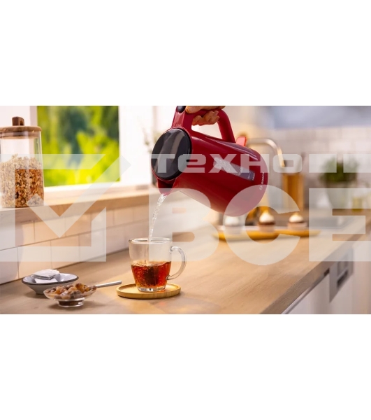 Чайник электрический Bosch TWK1M124 1.7 л, 2400 Вт, красный