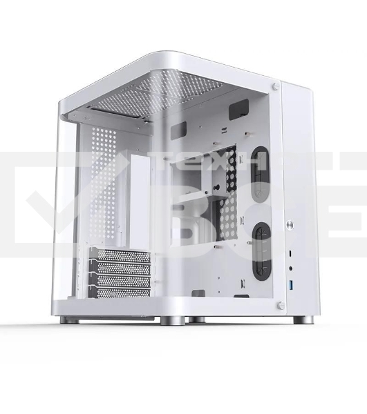 Корпус без блока питания JONSBO TK-1, Mini-Tower, TG, no fan, 1xUSB-A 3.2 + 1xUSB-C 3.2, mATX, mITX White